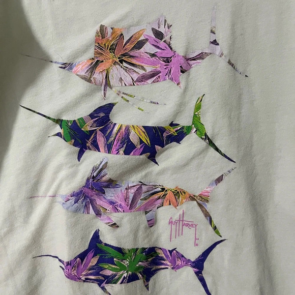 Guy Harvey sailfish tropical floral tank lightweight running women’s size small - Picture 2 of 5